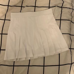 White tennis skirt